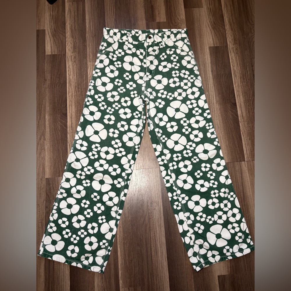 Carhartt Marni Green and White Patterned Fabric
